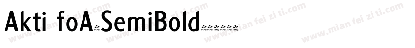 Akti foA-SemiBold字体转换